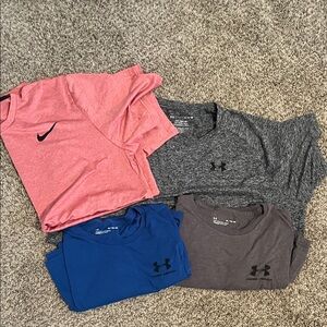Under Armour Short Sleeve Tees - Pink, Gray, Blue, Brown